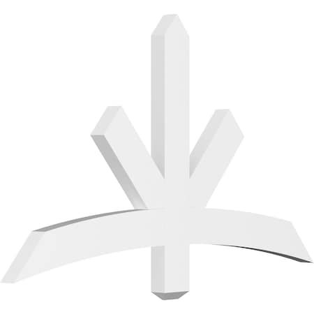 Ekena Millwork Alberta Architectural Grade PVC Gable Bracket, 48"W x 28"H x 2"D x 4"F, 14/12 Pitch GBP048X28X0204ALB00
